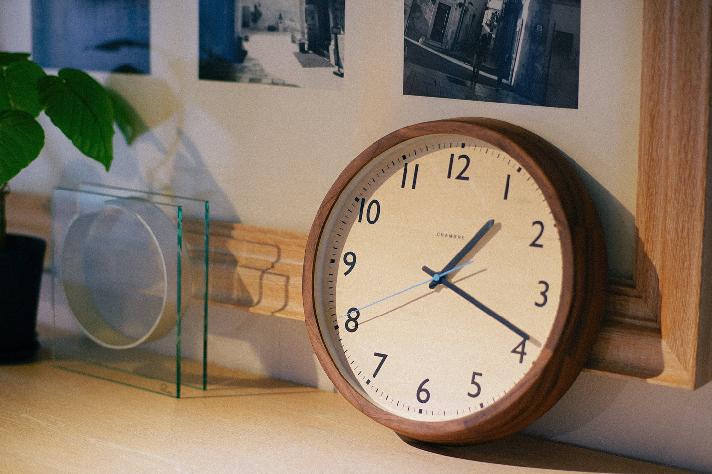 アーガス CHAMBRE DROP CLOCK 電波時計 ウォルナット WALNUT