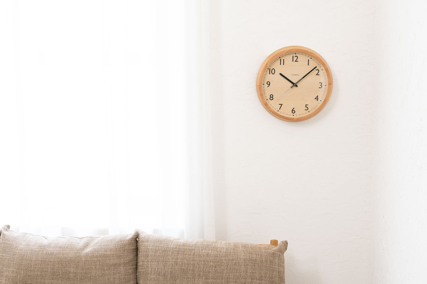 アーガス CHAMBRE DROP CLOCK 電波時計 オーク OAK