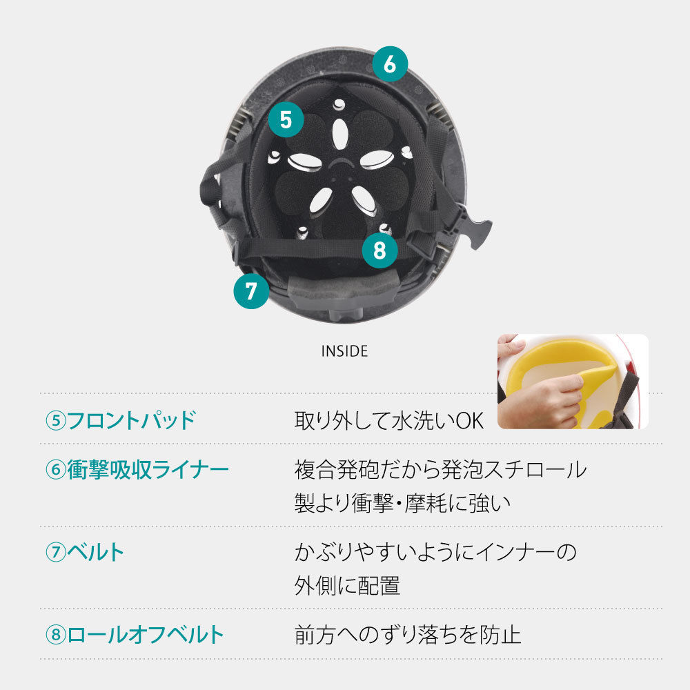 クミカ工業 Le Chic by nicco KM002LMGR マットグリーン 47-52cm ヘルメット