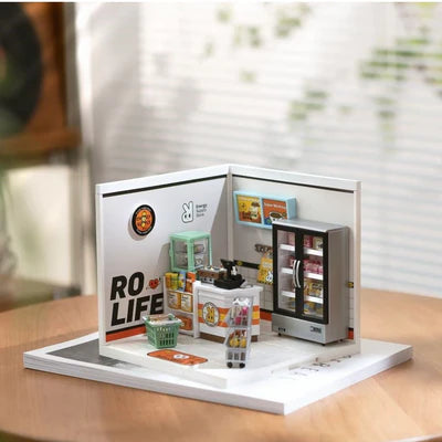 プラザクリエイト つくるんです Robotime DIY ミニチュアハウス クリエイターシリーズ コンビニ