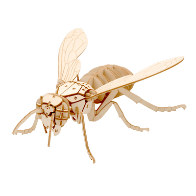 プラザクリエイト つくるんです® 09BUG 動くウッドパズル ポケットバグズ オオスズメバチ 3Dウッドパズル