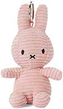 マークスインターナショナル Miffy Corduroy コーデュロイミッフィー 10cm Light Pink keychain BON TON TOYS