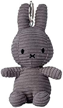 マークスインターナショナル Miffy Corduroy コーデュロイミッフィー 10cm Dark Grey keychain BON TON TOYS