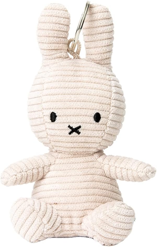 マークスインターナショナル Miffy Corduroy コーデュロイミッフィー 10cm Light Stone keychain BON TON TOYS