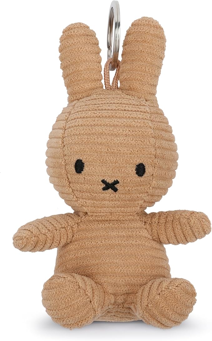 マークスインターナショナル Miffy Corduroy コーデュロイミッフィー 10cm Beige keychain BON TON TOYS