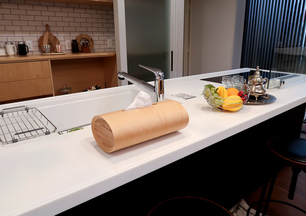 ブナコ ティッシュボックス SWING キャラメルブラウン