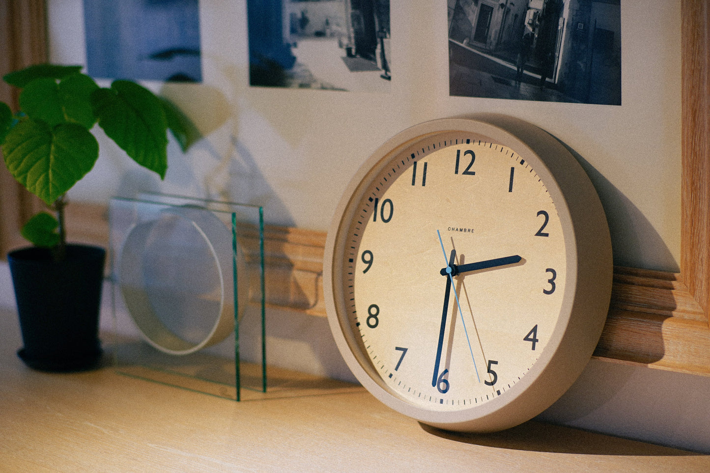 アーガス CHAMBRE DROP CLOCK 電波時計 ウォームグレイ WARM GRAY